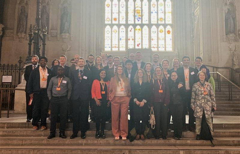 Group of people standing on steps