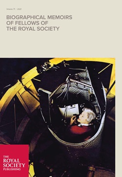 Volume 71 cover image: Margaret Burbidge in her element in the prime-focus cage of the Lick 3-metre telescope. Image copyright unknown - used with permission from the Burbidge family.