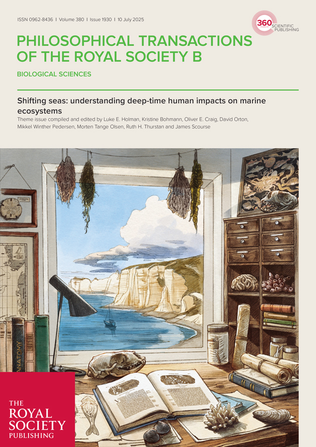 Trans B journal cover: ‘Shifting seas: understanding deep-time human impacts on marine ecosystems’